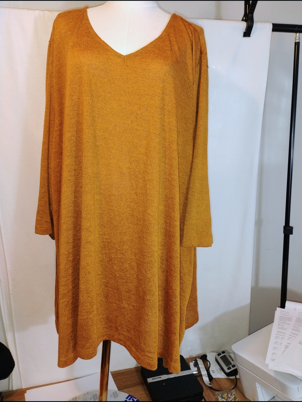Catherines Women's Plus Size 1/2 Sleeve Top Tunic SZ 5X NWT